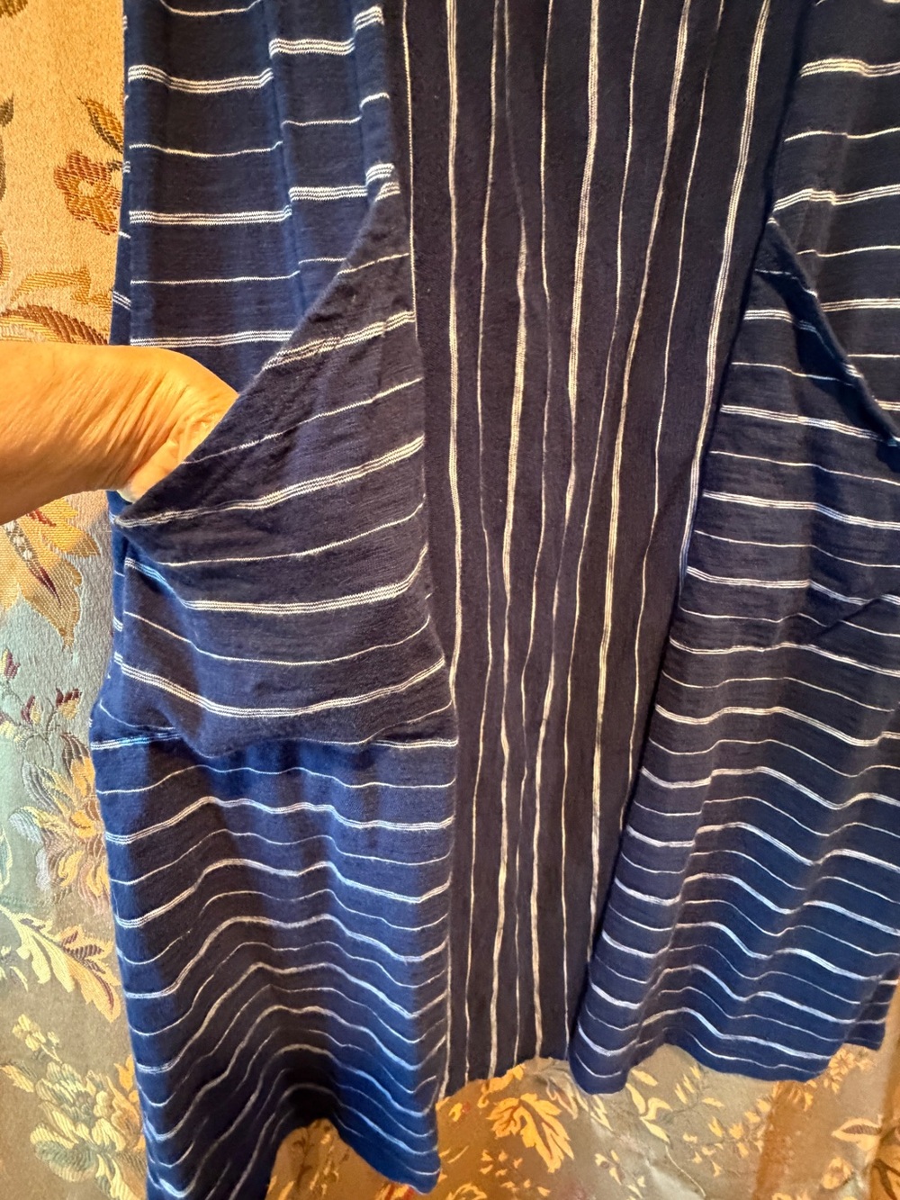 Habitat Navy Blue Striped Tank Dress - Picture 3 of 9